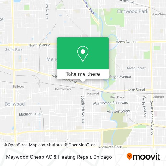 Mapa de Maywood Cheap AC & Heating Repair
