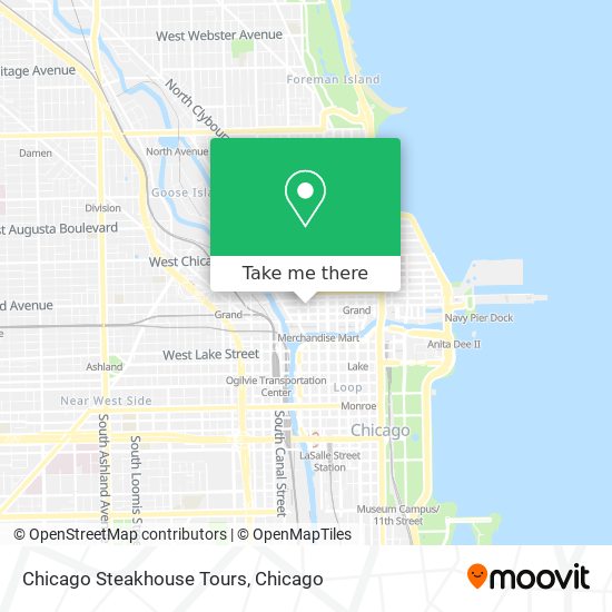 Chicago Steakhouse Tours map