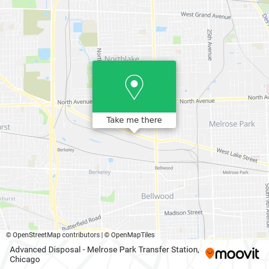 Mapa de Advanced Disposal - Melrose Park Transfer Station