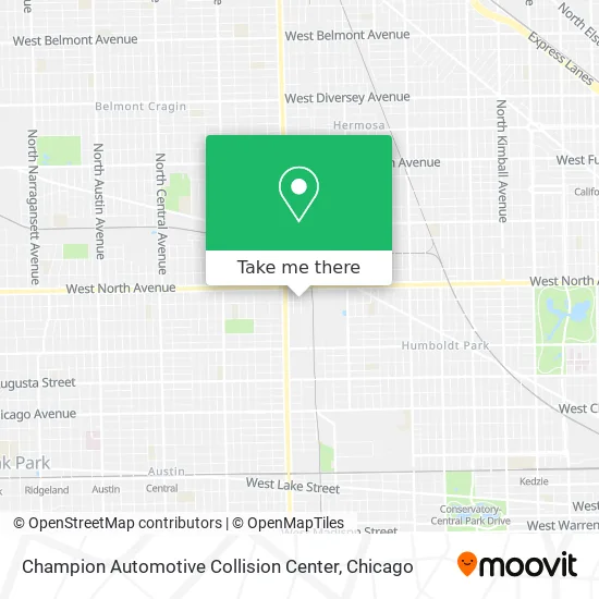 Champion Automotive Collision Center map