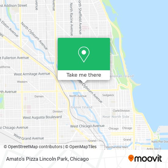 Amato's Pizza Lincoln Park map