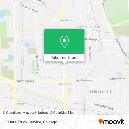 Mapa de O'Hare Truck Service