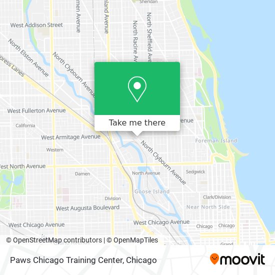 Mapa de Paws Chicago Training Center