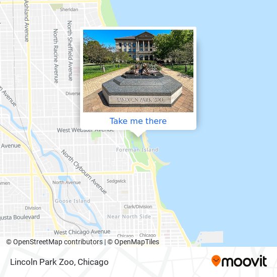 Mapa de Lincoln Park Zoo