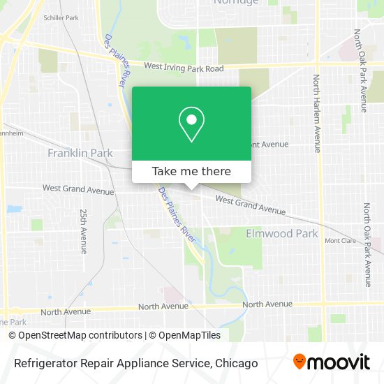 Refrigerator Repair Appliance Service map