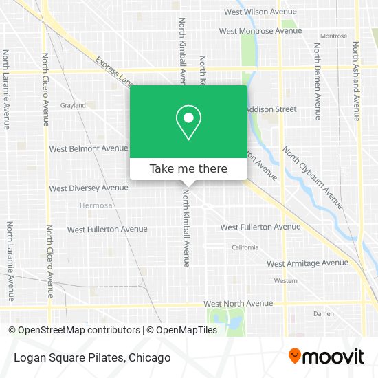 Logan Square Pilates map