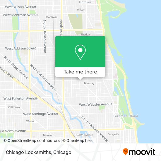 Chicago Locksmiths map