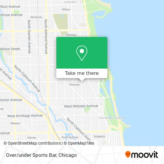 Mapa de Over/under Sports Bar