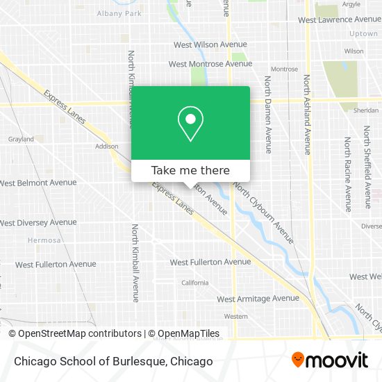Chicago School of Burlesque map