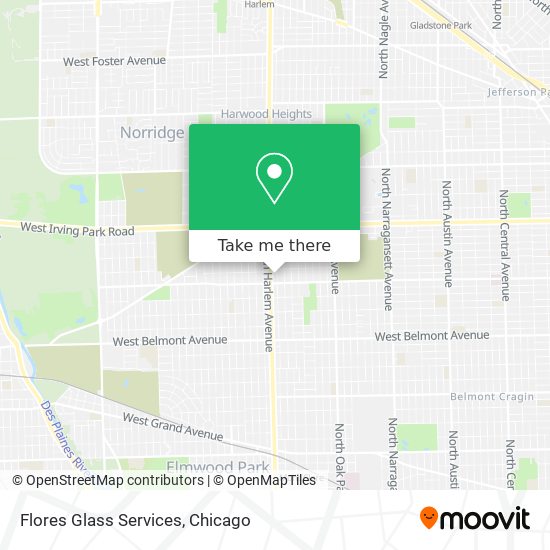 Flores Glass Services map