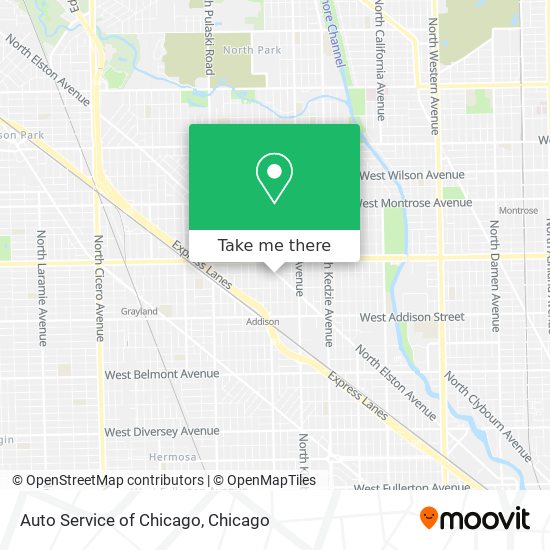 Auto Service of Chicago map