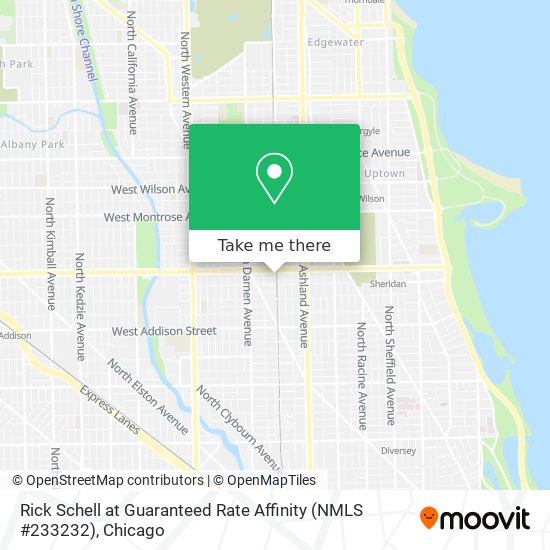Mapa de Rick Schell at Guaranteed Rate Affinity (NMLS #233232)