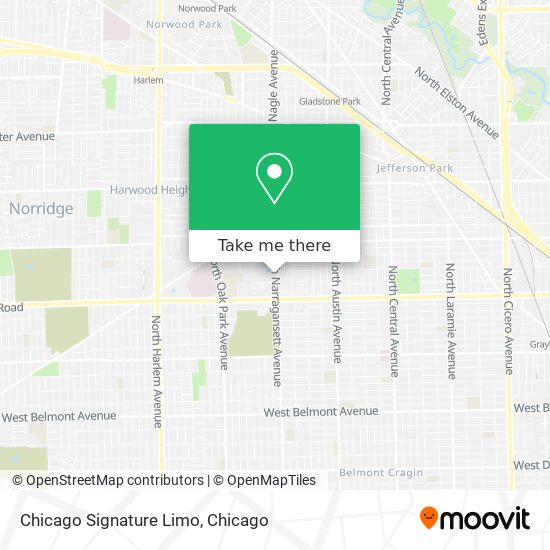 Mapa de Chicago Signature Limo