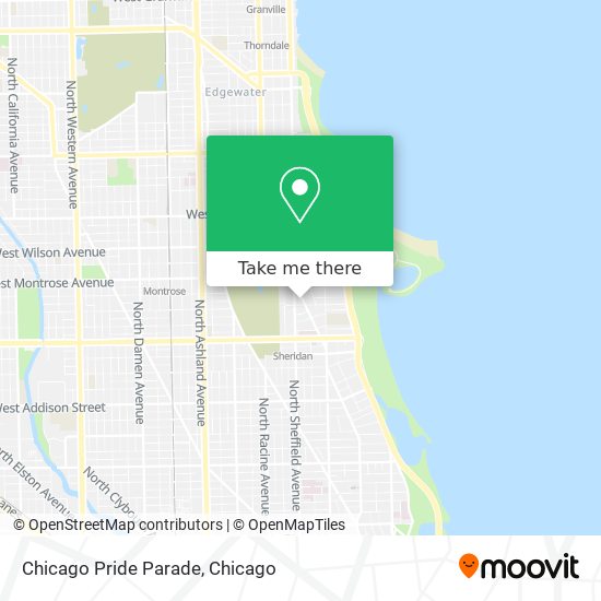Chicago Pride Parade map