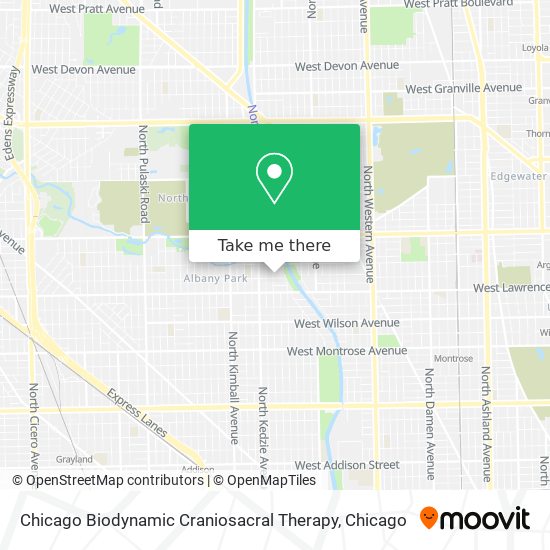Chicago Biodynamic Craniosacral Therapy map