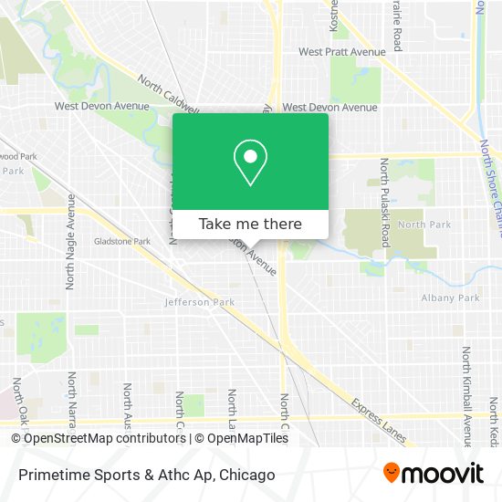 Mapa de Primetime Sports & Athc Ap