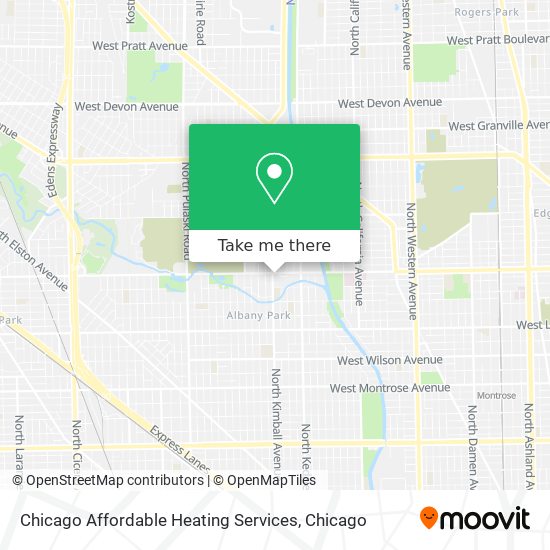 Chicago Affordable Heating Services map