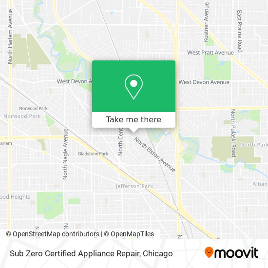 Mapa de Sub Zero Certified Appliance Repair