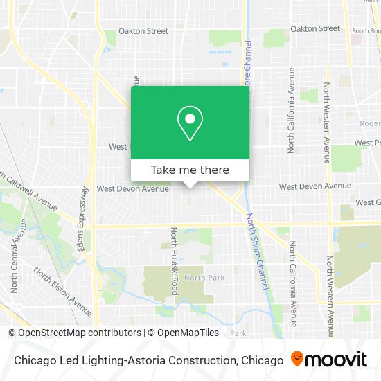 Chicago Led Lighting-Astoria Construction map