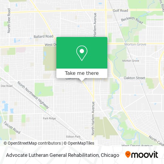 Advocate Lutheran General Rehabilitation map