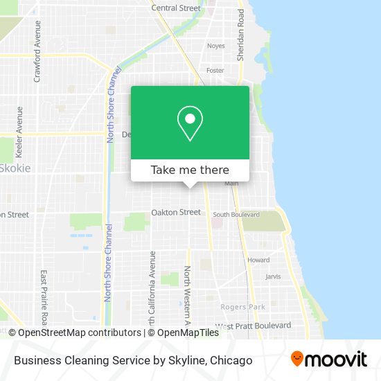 Business Cleaning Service by Skyline map