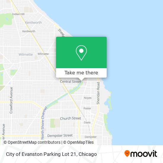 City of Evanston Parking Lot 21 map