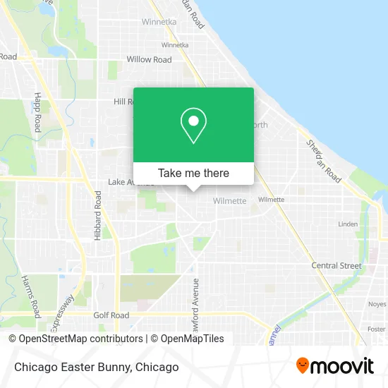 Chicago Easter Bunny map
