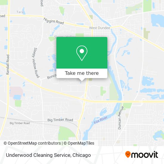 Underwood Cleaning Service map