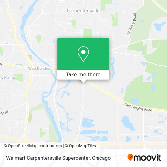 Walmart Carpentersville Supercenter map