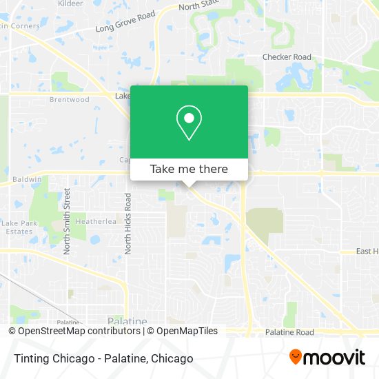 Mapa de Tinting Chicago - Palatine