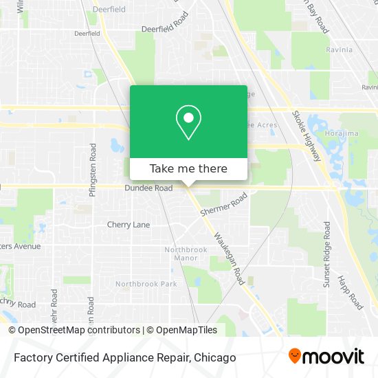 Factory Certified Appliance Repair map
