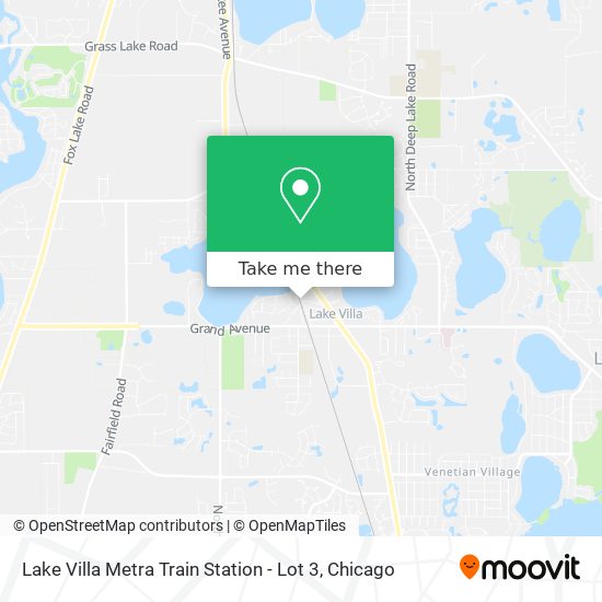 Mapa de Lake Villa Metra Train Station - Lot 3