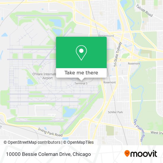 Mapa de 10000 Bessie Coleman Drive