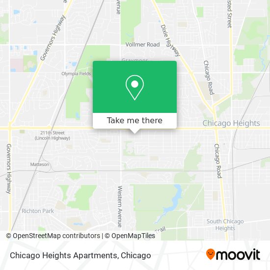 Mapa de Chicago Heights Apartments