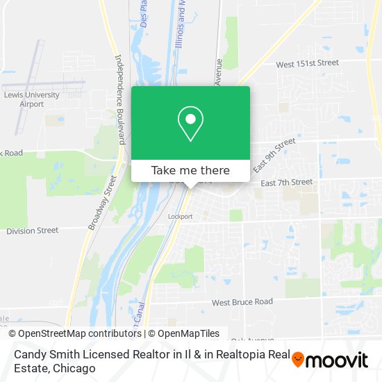 Mapa de Candy Smith Licensed Realtor in Il & in Realtopia Real Estate