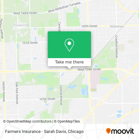 Farmers Insurance - Sarah Davis map