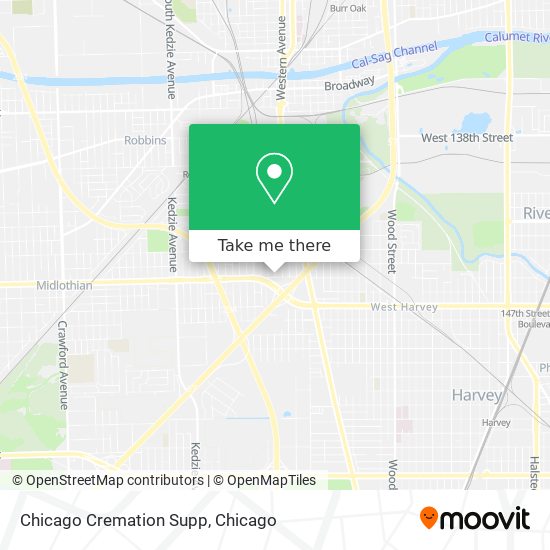 Chicago Cremation Supp map