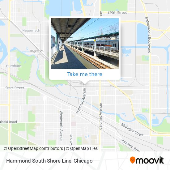 Hammond South Shore Line map