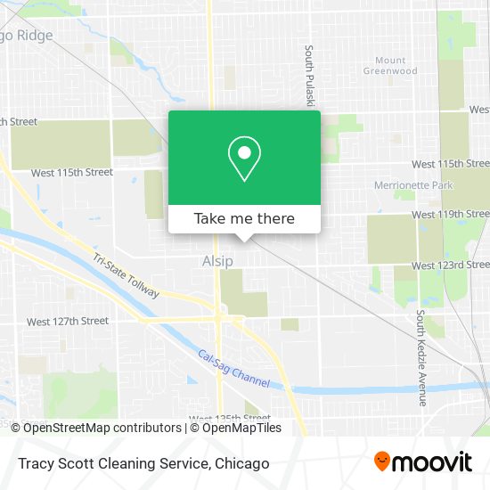 Tracy Scott Cleaning Service map