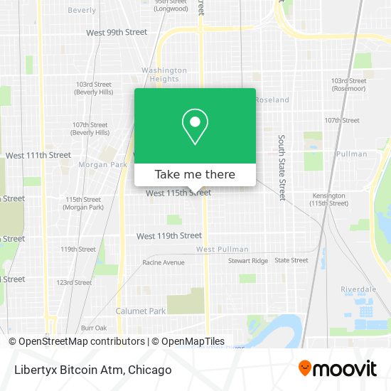 Mapa de Libertyx Bitcoin Atm