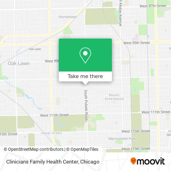 Clinicians Family Health Center map