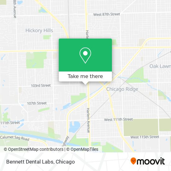 Bennett Dental Labs map