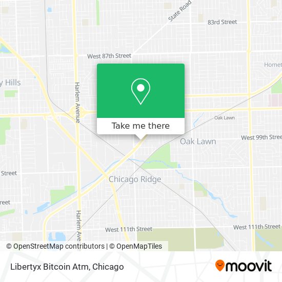 Mapa de Libertyx Bitcoin Atm