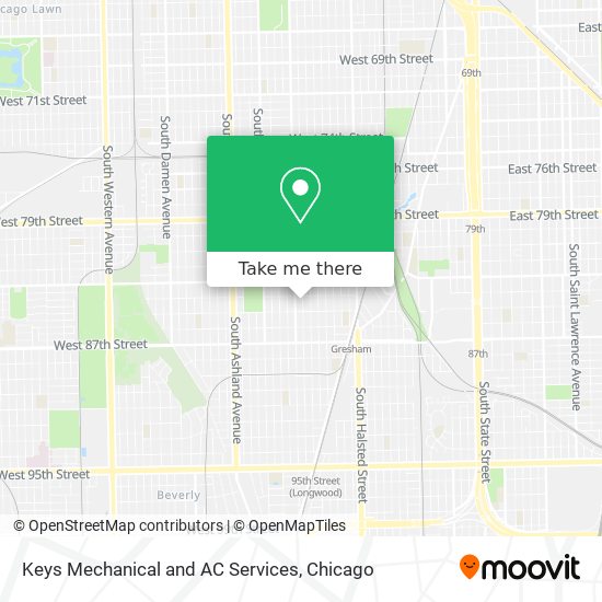 Keys Mechanical and AC Services map