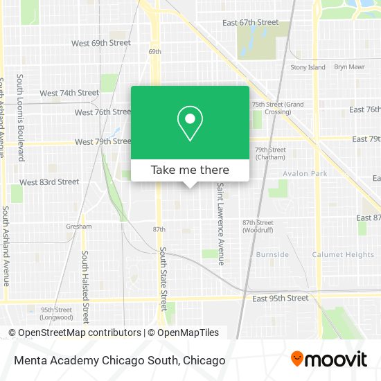 Menta Academy Chicago South map