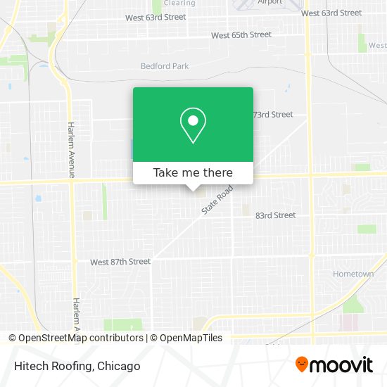 Hitech Roofing map