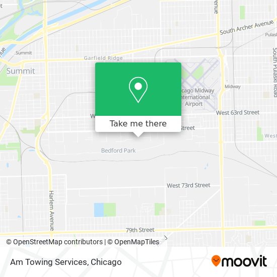 Am Towing Services map