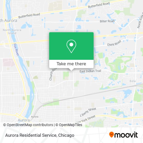 Aurora Residential Service map