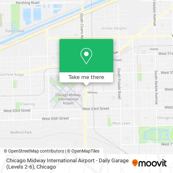 Mapa de Chicago Midway International Airport - Daily Garage (Levels 2-6)