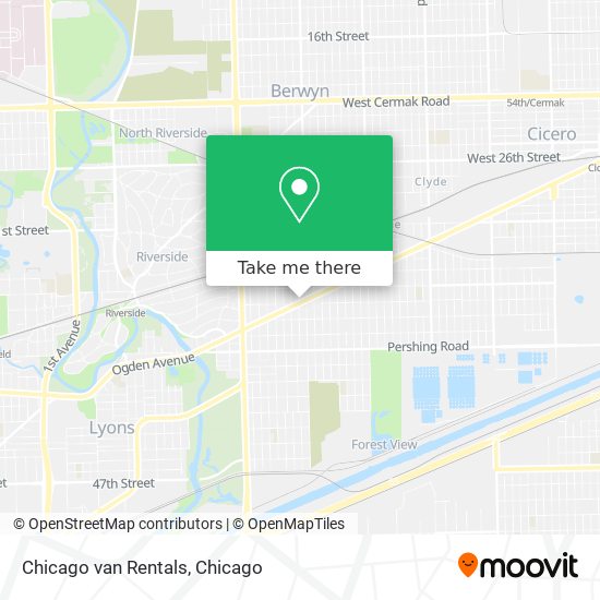 Chicago van Rentals map